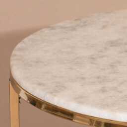 Gold Frame Occasional Side Table With Marble Top - thumbnail 3
