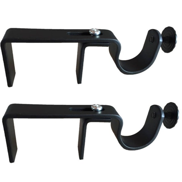Nono Bracket - Outside Mounted Blinds Curtain Rod Attachment - Black - image 1