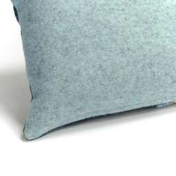 Handmade Striped Lumbar Pillow Cover - Blue & Yellow 30x50 cm/12x20 - thumbnail 4