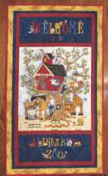 Alphabet Zoo Animals Quilt Handmade Nursery Wall Hanging - thumbnail 1