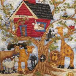 Alphabet Zoo Animals Quilt Handmade Nursery Wall Hanging - thumbnail 2
