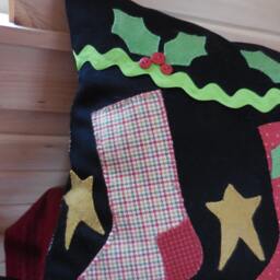 Extra Large Pillow With Christmas Stockings - thumbnail 2