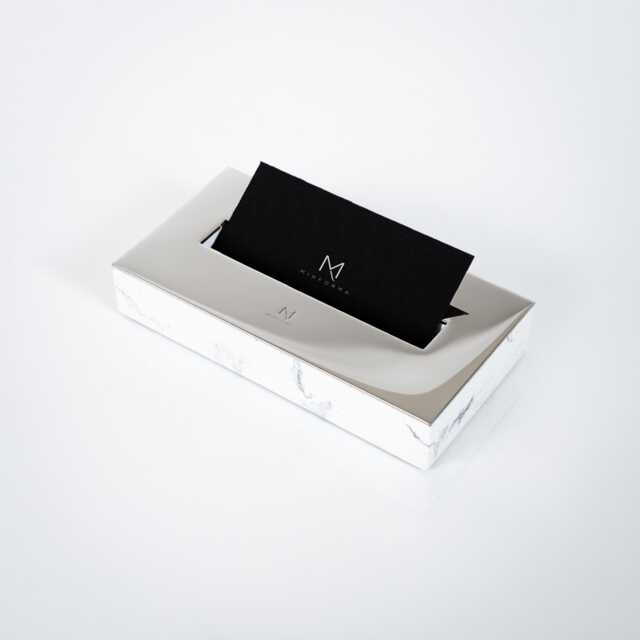 Business Card Holder For Desk, Desk Organizer, Marble Decor - image 1