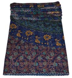 Indian Cotton Throws, Hippie Boho Decor Blankets, Mandala Kantha Quilt Queen Size, Mother's Day Gift, Throw - thumbnail 1