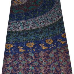 Indian Cotton Throws, Hippie Boho Decor Blankets, Mandala Kantha Quilt Queen Size, Mother's Day Gift, Throw - thumbnail 4