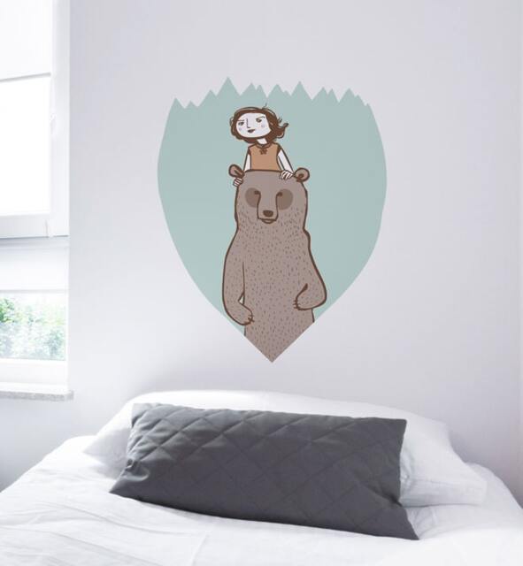 The Chaperone Wall Sticker Decal - Kids Stickers, Animals Childrens Decals, Art, Room, Girl, Boy