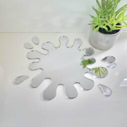 Splash Acrylic Mirror Wall Art Personalized Engraving Available - thumbnail 2