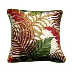 Botanical Linen Cushion Cover Sanderson Manila Tropical Leaves Pillow - thumbnail 1
