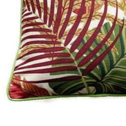 Botanical Linen Cushion Cover Sanderson Manila Tropical Leaves Pillow - thumbnail 2
