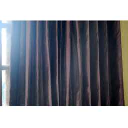 "Deep Plum Silk Curtain 52""x96" - thumbnail 4