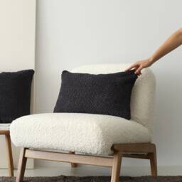 Terracotta Soft & Textured Throw Pillow Cover, Curly Boucle Boho Lumbar Case, Hidden Zipper, Cozy Farmhouse Decor, Any Size, 20x20 - thumbnail 3