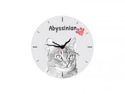 Abyssinian Cat, Free Standing Mdf Floor Clock With An Image Of A Cat - thumbnail 1