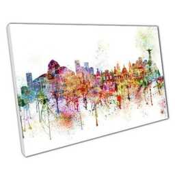 Vibrant Rio De Janeiro Skyline Canvas Print Colorful Cityscape Wall Art For Home & Office Decor - thumbnail 1