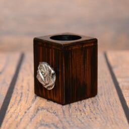 Pug - Wooden Candlestick With Dog, Souvenir, Decoration, Limited Edition, Collection - thumbnail 2