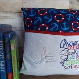 Nautical Reading Pillow, Sailing Novelty Kids Reading Pillow, Pocket Pillow - thumbnail 3
