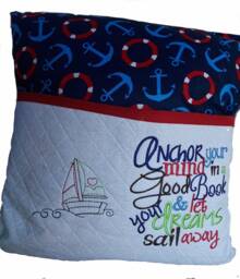 Nautical Reading Pillow, Sailing Novelty Kids Reading Pillow, Pocket Pillow - thumbnail 1