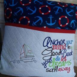 Nautical Reading Pillow, Sailing Novelty Kids Reading Pillow, Pocket Pillow - thumbnail 2