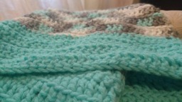 Handmade Baby Blanket With Color Blocking Border