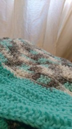 Handmade Baby Blanket With Color Blocking Border - thumbnail 3