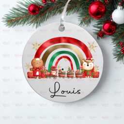 Personalised Kids Christmas Decoration - Grandson Gift Custom Bauble For Boys & Girls Stocking Filler Eve Box