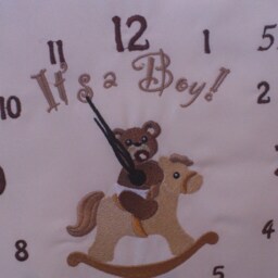 Pillow - Cover For Birth - Teddy Rocking Horse in Clock Beige - thumbnail 2