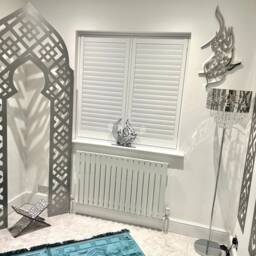 Islamic Chandelier Floor Lamp - Stainless Steel, Crystal Accent Lighting - thumbnail 4