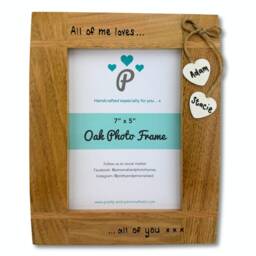 "Anniversary Photo Frame - Valentines Birthday Gift Personalised Solid Oak Wooden All Of Me Loves You 6x4"", 7x5" - thumbnail 3