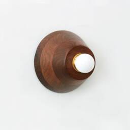 Walnut Minimalist Sconce Light Wooden Wall Fixture Vanity Kitchen Lighting Foyer Lamp Bathroom - thumbnail 3