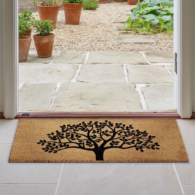 Large Doormat With Tree Of Life - Coir Door Mat Rug - image 1