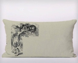 Alice in Wonderland Cheshire Cat - Cushion Cover Case Or Stuffed With Insert - thumbnail 2