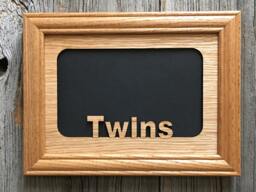 Twins Picture Frame - 5x7 Holds 4x6 Photo Gift For Siblings, Family Frame, Custom Laser Engraved - thumbnail 1