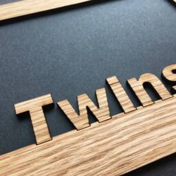 Twins Picture Frame - 5x7 Holds 4x6 Photo Gift For Siblings, Family Frame, Custom Laser Engraved - thumbnail 2