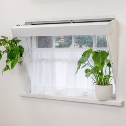 Rod Pocket Top Sheer Cafe Curtain in 100% Cotton, Max Length 120cm/47Inches - thumbnail 2