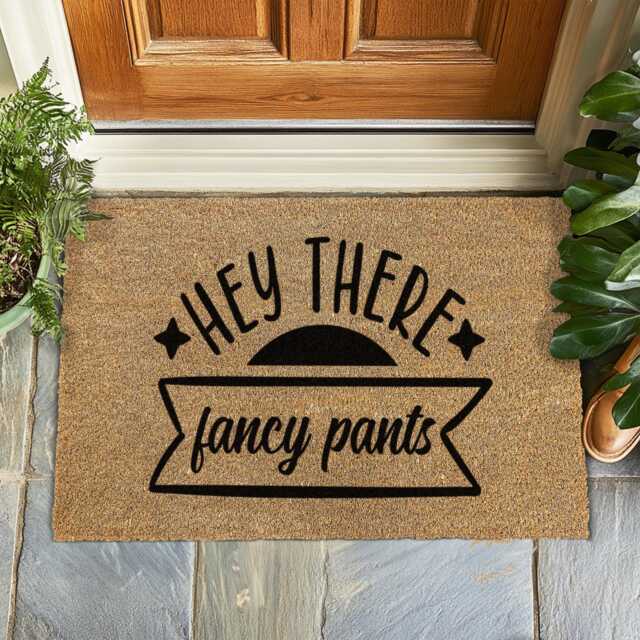 Hey There Fancy Pants Doormat - Funny Welcome Mat With Personality, Sassy Entry Rug, Quirky Gift For Home, Bold Front Porch Decor Coir - image 1