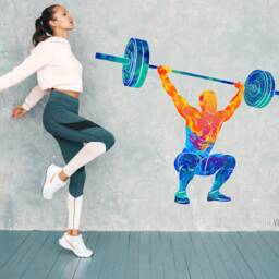 Wall Decor For Gym - Weightlifting Stickers Decal Workout Art , Vinyl, Thevinylcreations Abstract - thumbnail 2