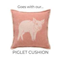 Piglet Wool Throw - Cozy Pink Blanket With Tassels For Chair, Bed & Sofa - thumbnail 4