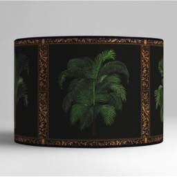 Palm Tree Pendant Lampshade, Tropical Decor, Golden Interior - thumbnail 2