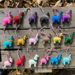 Alpaca Llama Xmas Decoration - Christmas Tree Hanging - Handmade in The UK