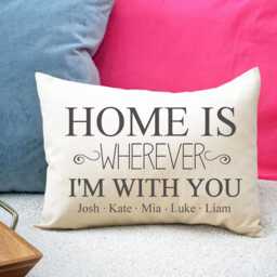 Personalized Pillow, Home 2nd Cotton Anniversary, Housewarming, Couples Gift Idea, Custom Phrase, Anniversary -Home - thumbnail 2