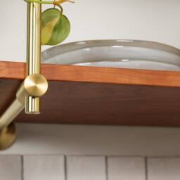 Modular Brass French Bistro Shelving Unit - Glass & Wood Available - The Origin Standard Hardware - thumbnail 2