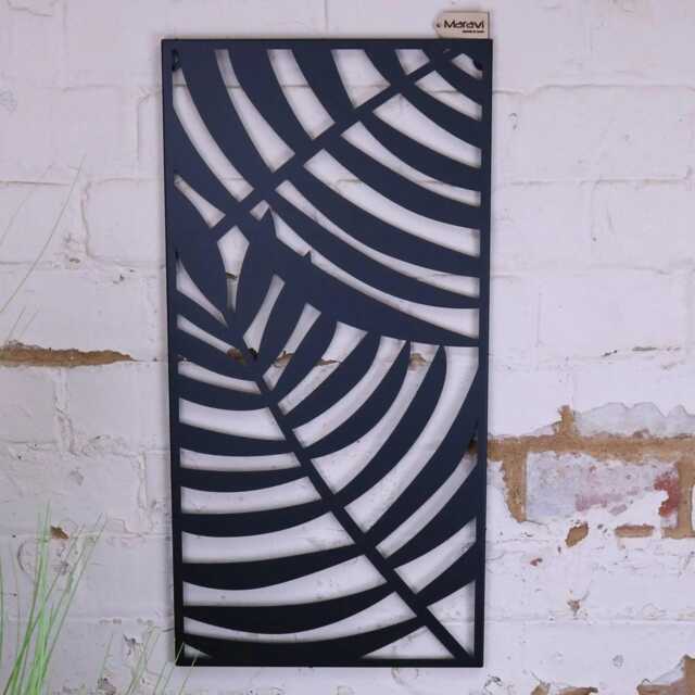 Kireta Metal Black Wall Art Leaf Design - image 1