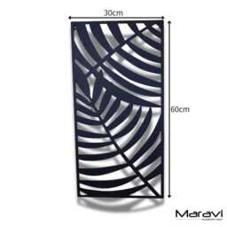 Kireta Metal Black Wall Art Leaf Design - thumbnail 4