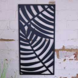 Kireta Metal Black Wall Art Leaf Design - thumbnail 1