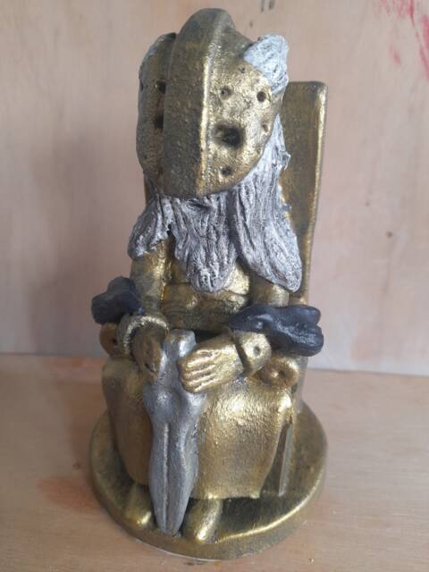 Odin Altar Statue/Norse God The Allfather Ceramic Sculpture Handmade - image 1