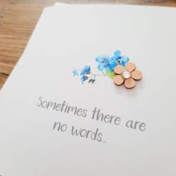 Forget Me Not Gift Set - Bereavement Card/Candle Sympathy Funeral Always Loved - thumbnail 3