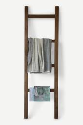 Wooden Bathroom Ladder Towel Rack, Handmade Blanket Ladder, Organizer - thumbnail 1