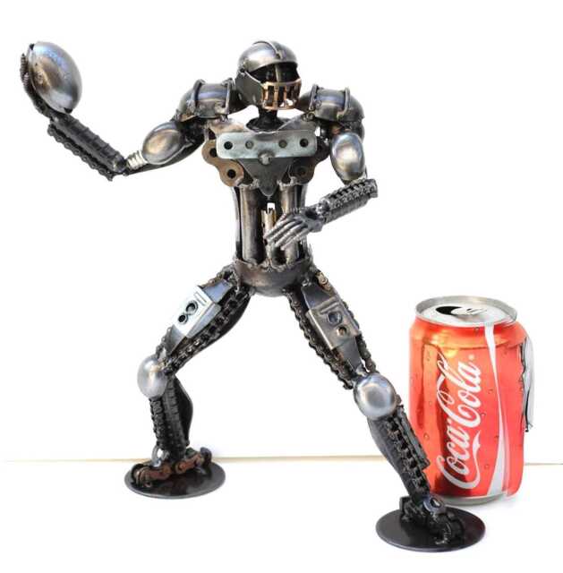 Handmade American Football Player Sculpture, Gift For Him, Sports Decor, Coach Or Team - image 1
