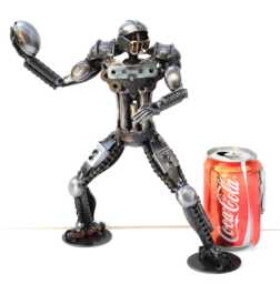 Handmade American Football Player Sculpture, Gift For Him, Sports Decor, Coach Or Team - thumbnail 1