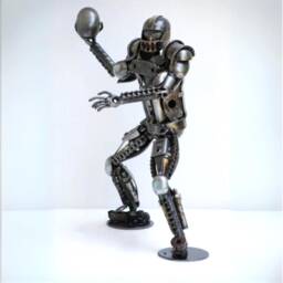 Handmade American Football Player Sculpture, Gift For Him, Sports Decor, Coach Or Team - thumbnail 3