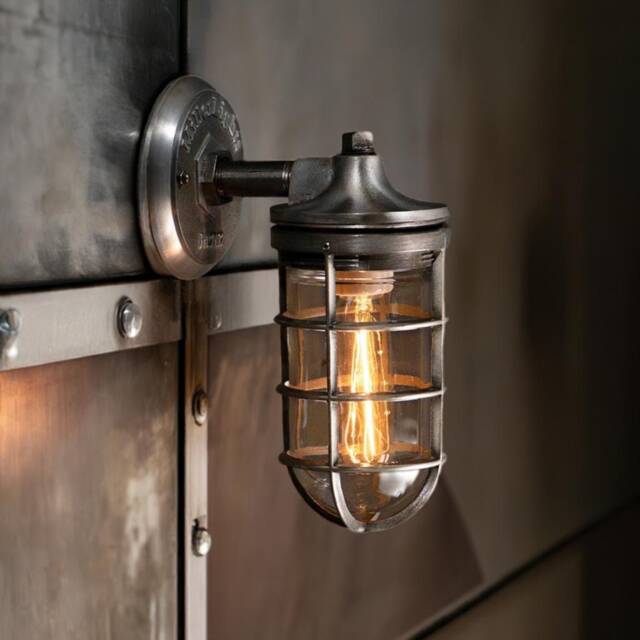Vintage-style Porch Light Fixture - Metal Cage Wall Sconce Outdoor Lighting - image 1